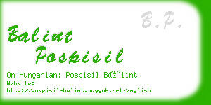 balint pospisil business card